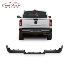 Dna-bumprdr19fb01bk Castblock Rear Step Bumper Face Bar Black For 2019-2024 Ram 1500 With Single Exhaust