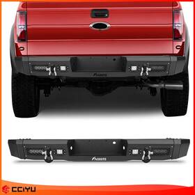 E12663501cp Cciyu Rear Bumper For 2009-2014 Ford F150 Svt Raptor With Winch Seat And Led Lights