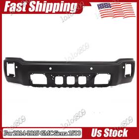 22902310 Cequent Unbranded Primered Steel Front Bumper Cover With Sensor Fog Hole For 2014-15 Gmc Sierra 1500