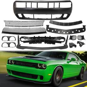 68258731ac Cequent Unbranded Fit For 2008-2014 Dodge Challenger Hellcat Style Srt Full Front Bumper Cover Kit