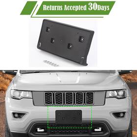 2025tab1007 Chero 780637597332 Front License Plate Frame Mount Bracket Holder For 2017-2023 Jeep Grand Cherokee