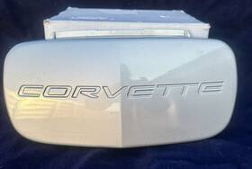 10256977 Chevrolet 1997-2004 C5 Corvette License Plate Cover Filler Silver 13u Used Oem