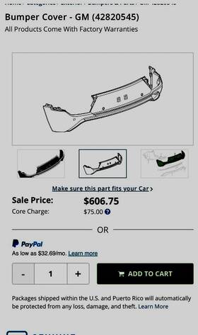 42820545 Chevrolet 2022 Chevy Trailblazer Rear Bumper