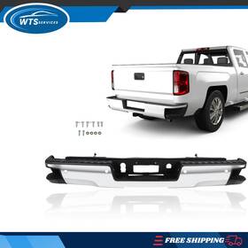 Mj1568098 Chevrolet Chrome Rear Step Bumper Steel For 2014-2018 Chevy Silverado 1500 Gmc Sierra