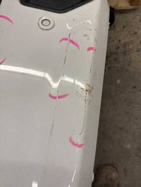 190-10485b Chevrolet Truck Local Pickup Only Rear Bumper With Park Assist Painted Fits 20-23 Sierra