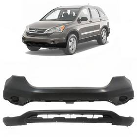 16542769 Chrome-zone Auto Front Upper Bumper Cover And Lower For 2010-2011 Honda Cr-v