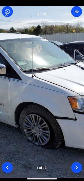 05113162aa Chrysler White Front Bumper Assembly Fits 2016 Town And Country With Grilee