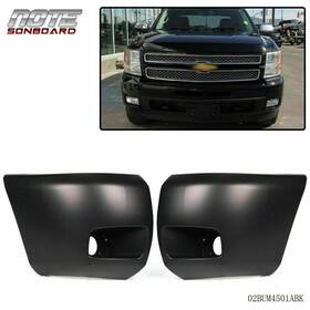 Not11745484 Cnnell Fit For 2007-2013 Silverado 1500 Bumper Extension End With Fog Hole Left Right Set