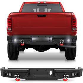 Bt-2022023-r1002 Crazemotor For 2010-2018 Dodge Ram 2500/3500hd Steel Front / Rear Bumper With Sensor Holes