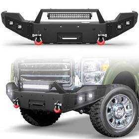 Bt-2022318 Crazemotor Off-road Front Bumper With Led Lights For 2017-2022 Ford F250 F350 F450superduty