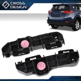 Ht-02bun2064abk Crossdesign Fit For 2013-2015 Toyota Rav4 Set Of 2 Rear Left And Right Black Bumper Retainer