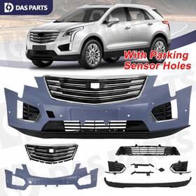 Cd6210550 Dasparts Full Front Bumper Lower Valance Grille With Sensor Hole For 2017-2022 Cadillac Xt5