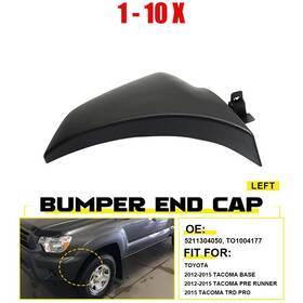 1510138 Delightworld9 Professional 1-10pcs Front Left Bumper Cap End Cover Fit For Tacoma Toyota 12-15 Black