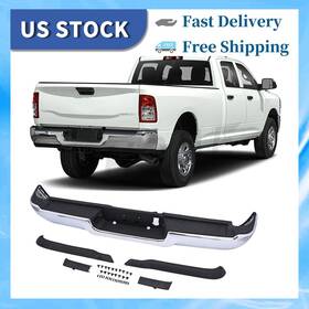 68576316aa-pfm E-home-01 Chrome Rear Step Bumper Assembly With 4 Holes For 2019-2024 Ram 2500/3500 Pickup