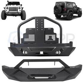 Ec8333578-hk-101s Eccpp For 07-18 Jeep Wrangler Jk Front Bumper Rear Tire Carrier Without Oil Drums