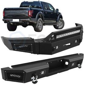 Ec8386001s Eccpp Texture Steel Front Rear Bumper With Winch Plate For 2018-2020 Ford F 150