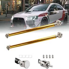 Ml135-138 Eohmak 2pcs Gold 15cm/5.9inch Front Bumper Lip Splitter Strut Rod Adjustable 3 Inch -8