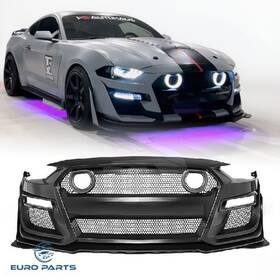 Euro Parts 18-23 Gt500 For 2018 2023 Ford Mustang Front Bumper Cover Kits With Led Grille Style
