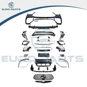 Gle63 Euro Parts Gle350/450 For 20-22 Mercedes W167 Upgrade To Amg Style Front Bumper Kit