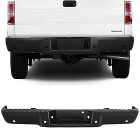 Ew128543a01 Ewaymotor For 2009-2014 Ford F150 Truck Primered Rear Bumper Steel With Sensor Holes