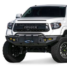 Expedition One Tt14-21-st-fb-h-pc For Toyota Tundra 14-21 Front Bumper Storm Trooper Full Width Black Powder