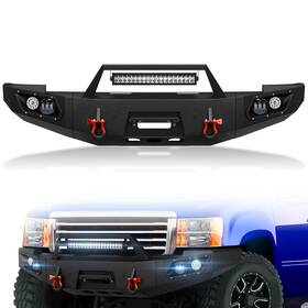 Mocb030076345 Eyouhz Front Bumper For 2007-2013 Gmc Sierra 1500 With Winch Plate And License Bracket