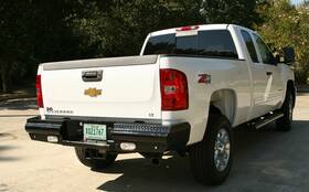 Ch08-t1450-1 Fab Fours Black Steel Ranch Rear Bumper