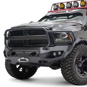 Dr10-x2950-1 Fab Fours For Ram 3500 11-18 Bumper Matrix Full Width Black Powder Coated Front Winch Hd