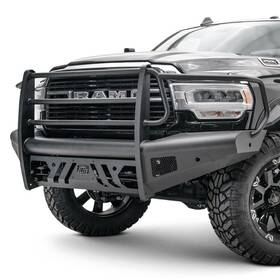 Dr19-q4460-1 Fab Fours For Ram 2500 19-24 Bumper Black Steel Elite Full Width Powder Coated Front