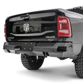 Dr19-w4451-1 Fab Fours For Ram 2500 19-24 Premium Full Width Black Powder Coated Rear Hd Bumper