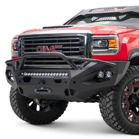 Gm15-x2852-1 Fab Fours For Gmc Sierra 3500 Hd 15-19 Bumper Matrix Full Width Black Powder Coated Front
