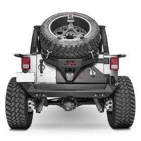 Jk2070-1 Fab Fours For Jeep Wrangler Jk 18 Black Powder Coated Slant Tire Mount