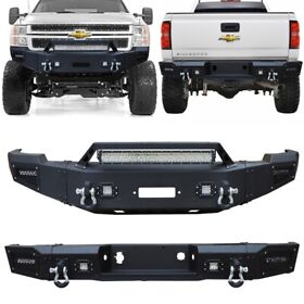 Si25-qg02-hg02-b Fits 2011-2014 Chevy Silverado 2500/3500 Front Rear Bumper With Winch Seat