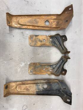 C02b Fomoco 1962 1963 Ford Fairlane Ranchero Front Bumper Xl Mounting Brackets Braces Mount