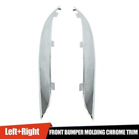 We52210 For 11-14 Chrysler 300 2 Pcs Front Bumper Molding Chrome Trim Set Left And Right