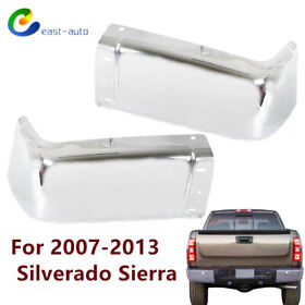 Ea967886su For 2007-2013 Silverado Sierra Rear Bumper Chrome Cap End Set Without Sensor Hole