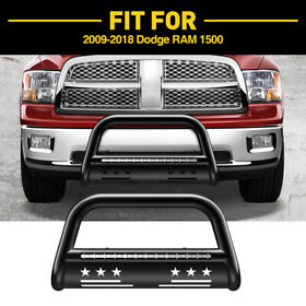Jdx658516 For Dodge Ram 1500 2009-2018 Bull Bar Front Brush Push Bumper Grille Guard With Led