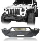 Bxg.2031b For Jeep Wrangler Jk 07-18 Front Bumper With Built-in Winch Plate And 72w Light Bar