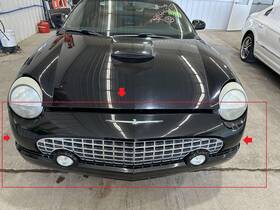 1w6z8200aaa Ford 02-05 Thunderbird Front Bumper Cover With Lights And Grill Evening Black Ua