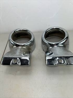 4017996-a Ford 1955 1956 Thunderbird Original Rh And Lh Front Chrome Bumper Guards Pair