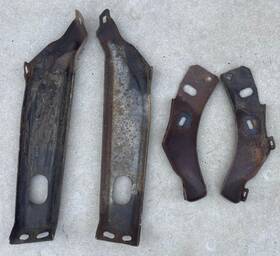 C6az-17754-a Ford Fomoco Factory Original Oem Ltd Galaxie 500 Xl Front Bumper Impact Support Brackets 1965-1966 65-66