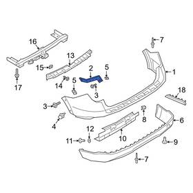 Lb5z17d942c Ford Oe For Explorer 20-25 Rear Right Bumper Cover Support Rail