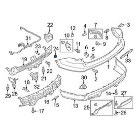 N621943s439 Ford Oe For Explorer 2011-2019 Bumper Impact Bar Nut