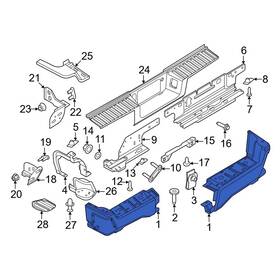 Pc3z17810maptm Ford Oe For F-250 Super Duty 2023-2026 Rear Bumper Face Bar