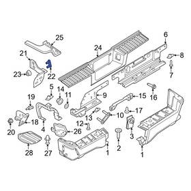 W717815s439 Ford Oe For F-350 Super Duty 23-24 Bumper Face Bar Reinforcement Beam Bolt