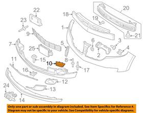 Ba1z17k946b Ford Oem 11-15 Mkx Front Bumper Components-end Cover
