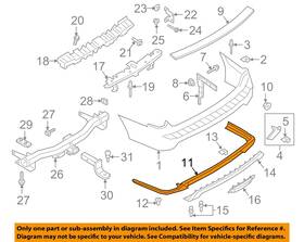 Jl1z17808ba Ford Oem 18-22 Expedition Bumper Components-lower Deflector