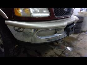 105-01286a Ford Truck Local Pickup Only Front Bumper Chrome Fits 97-98 Expedition 813248