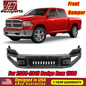 Ja-nrm01a103-bx Front Bumper Grille Guard For 2009-2018 Dodge Ram 1500 Black Heavy Duty Steel Us