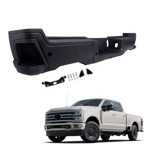Glg71430g Galonga For Ford F250 F350 2023-2024 Rear Bumper Assembly Steel Black With Sensor Holes